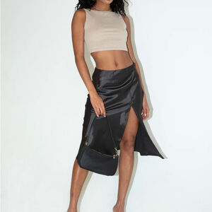 Polly Princess Midi Skirt Satin
